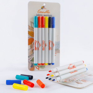 Candle Pack Of 6 Permanent Fabric Markers
